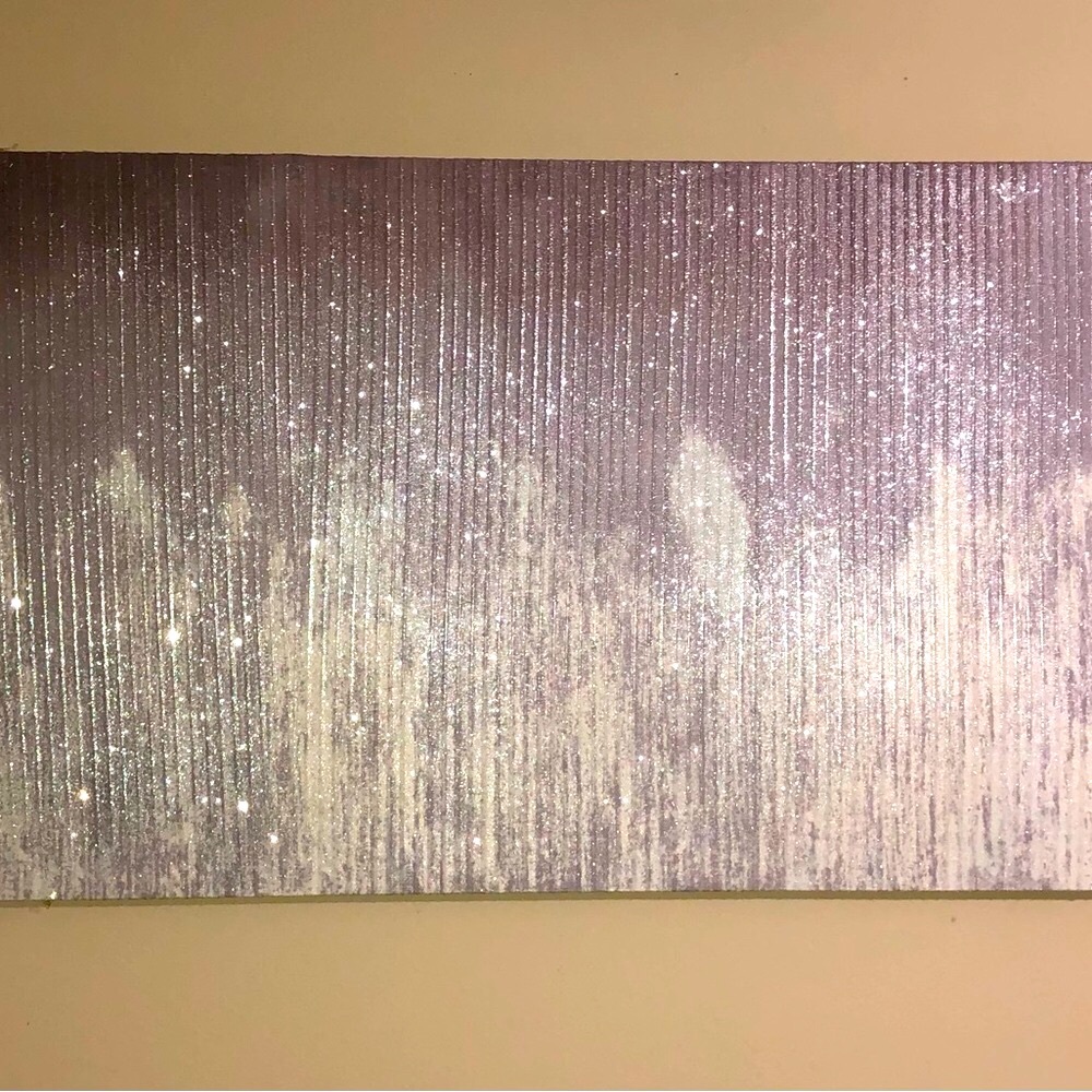 Silver Glitter Canvas Wall Art